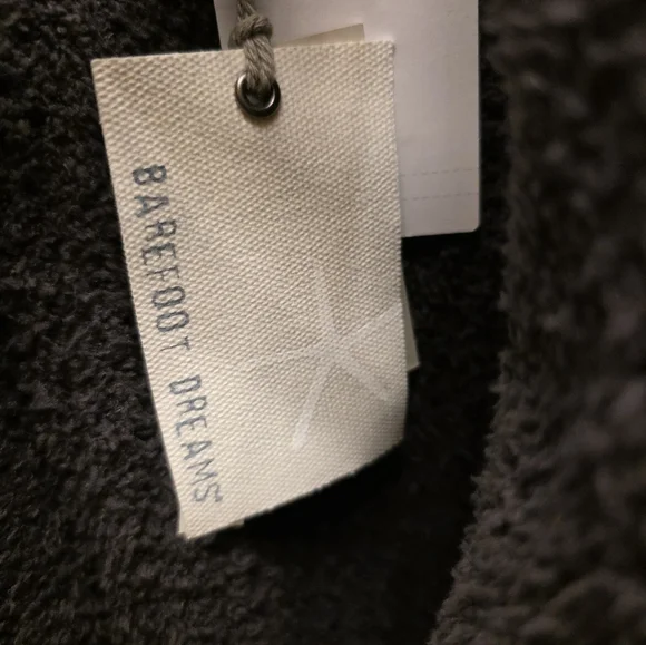 Barefoot Dreams Eco CozyChic Ribbed Robe Sz 2 Christmas Gift Carbon Charcoal - Picture 5 of 16